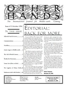 Other Hands Combined Issues 6 and 7 from October 1994.
