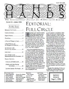 Issue 13 of Other Hands was published in April 1996.